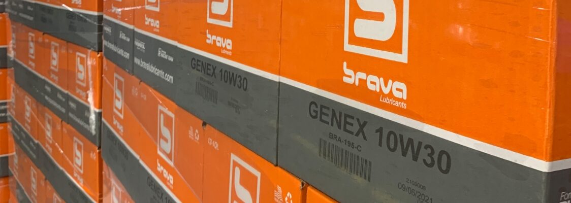 Orange white and grey Brava product boxes
